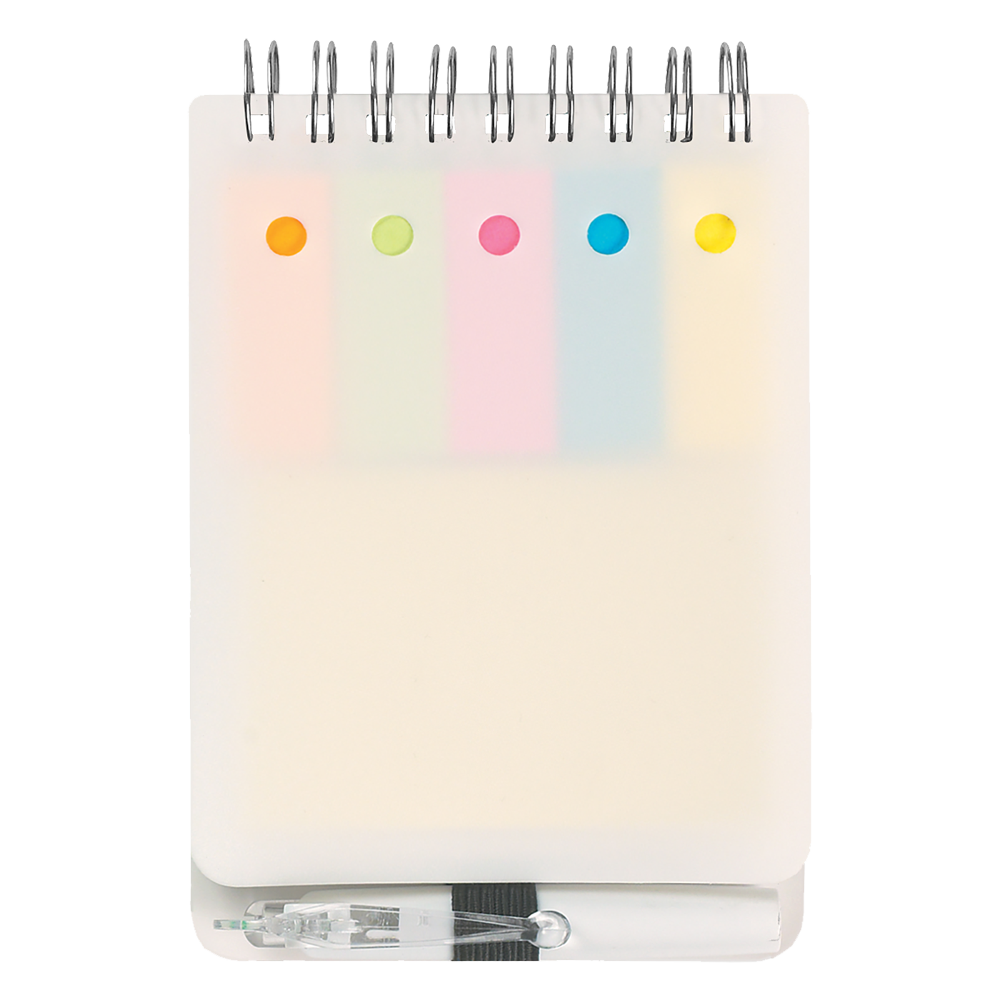 Spiral Jotter With Sticky Notes, Flags & Pen - Black