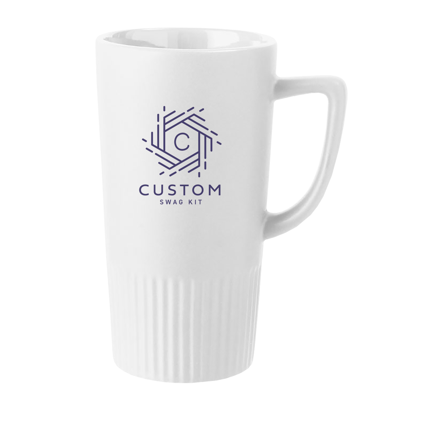 20oz Texture Base Ceramic Mug - White