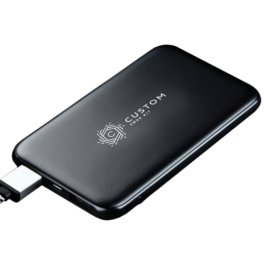 5,000mAh Thin Sleek Power Bank - Black