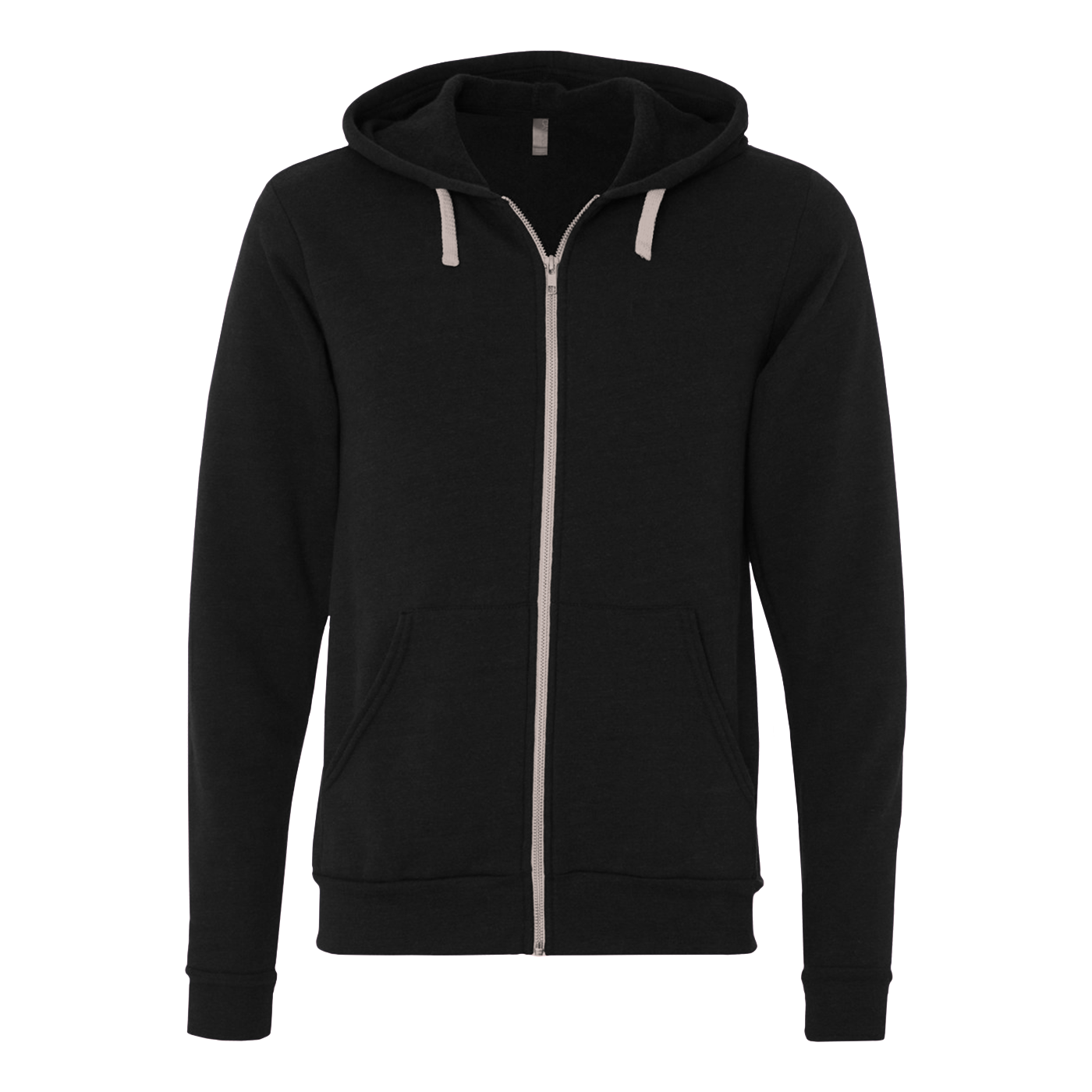 Bella+Canvas Unisex Triblend Sponge Fleece Full-Zip Hoodie - Black