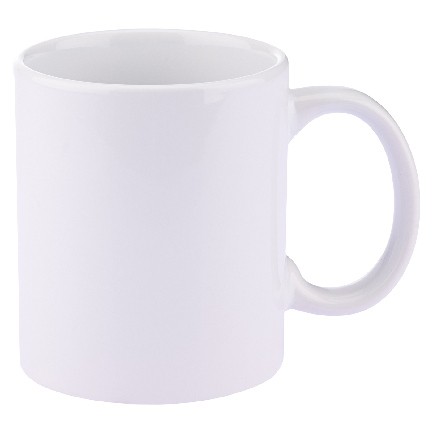 11 oz. Basic C Handle Ceramic Mug - White