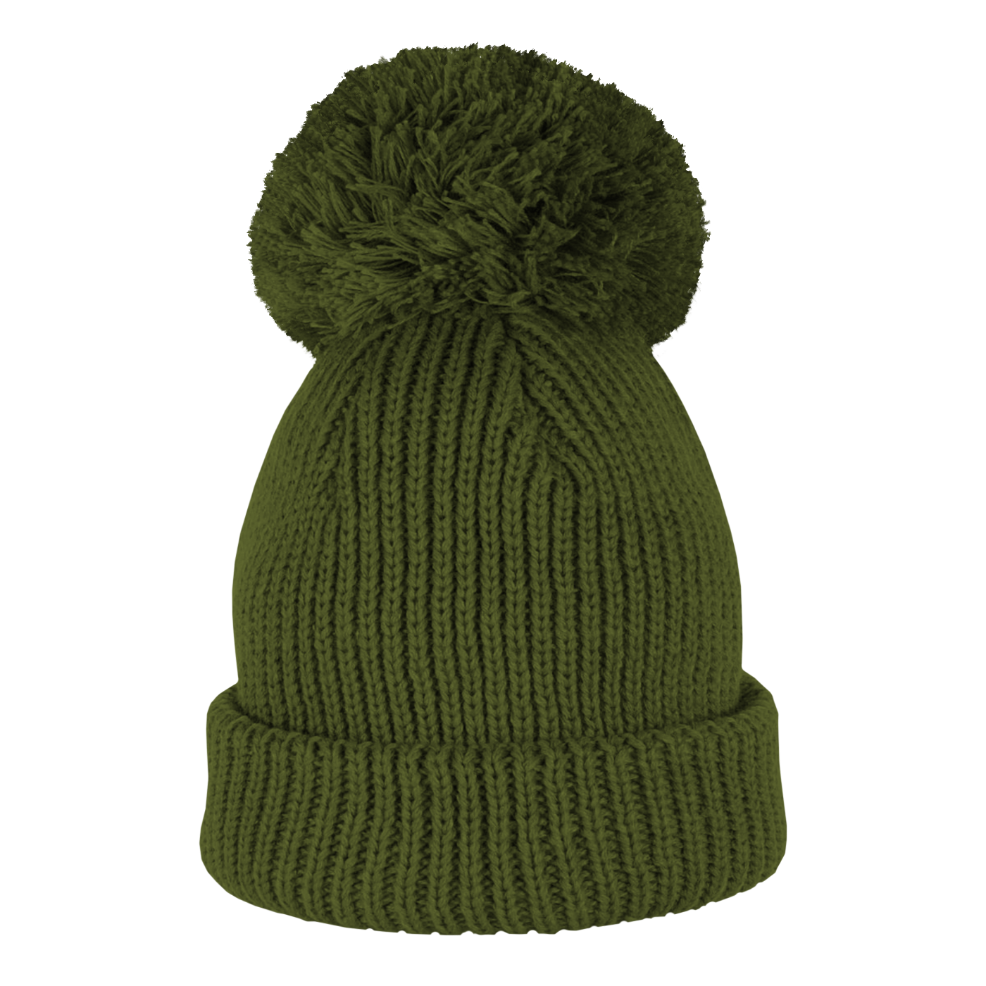 Oversized Pom Watch Cap - Black