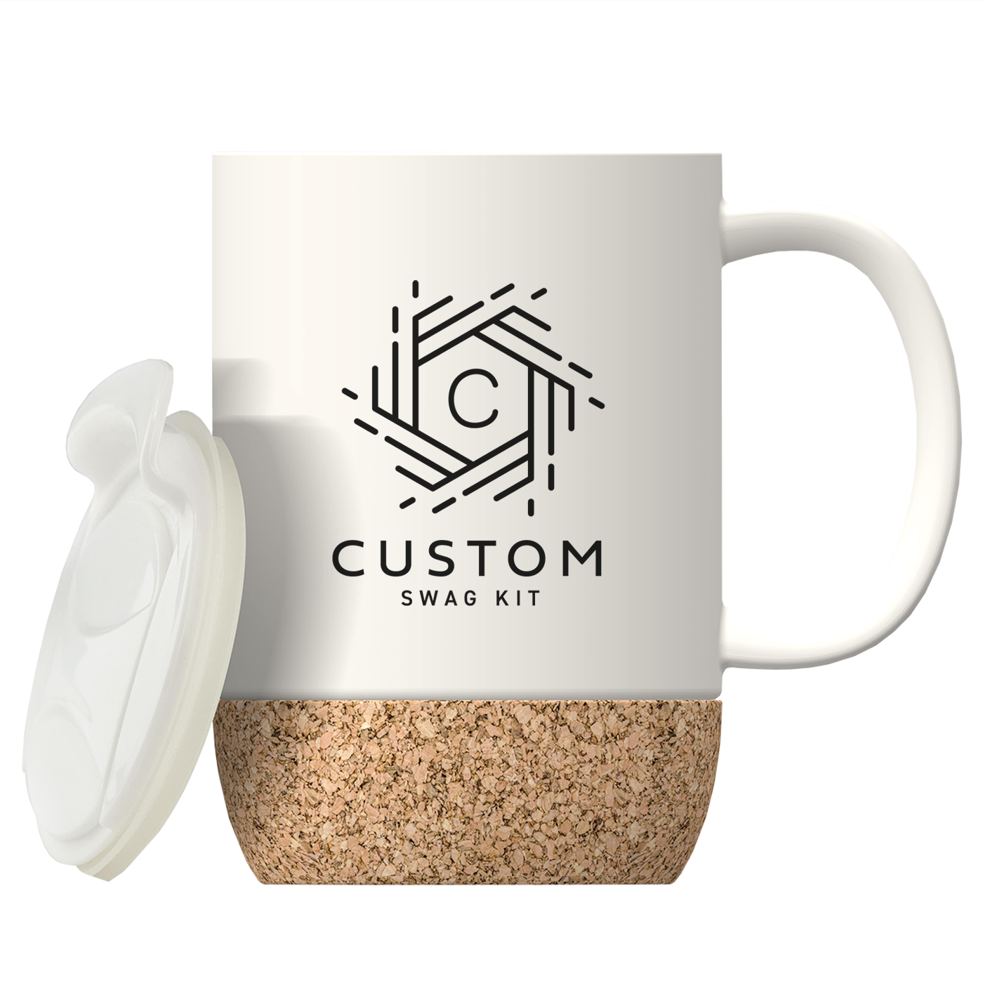 Asobu Cork Ceramic 12oz  Coffee Mug - White