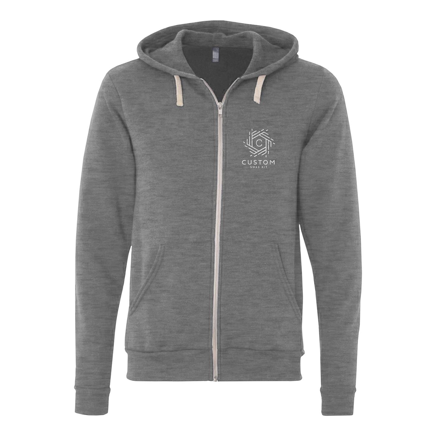 Bella+Canvas Unisex Triblend Sponge Fleece Full-Zip Hoodie - Black