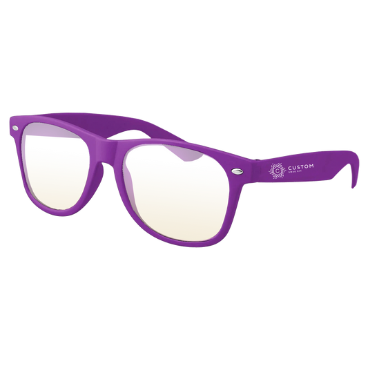 Blue Light Blocking Retro Promotions Glasses - Black