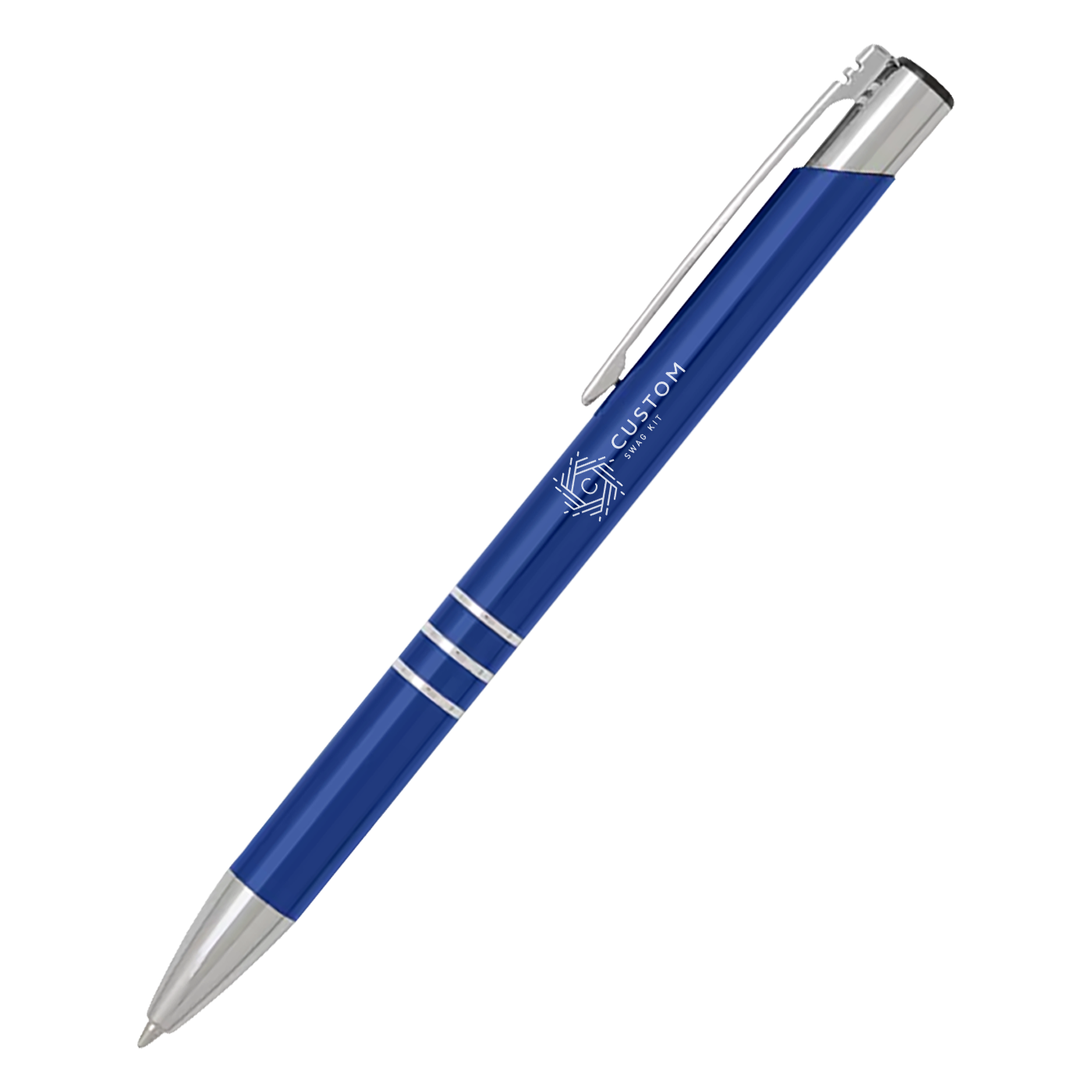Delane Retractable  Pen - Sapphire Blue