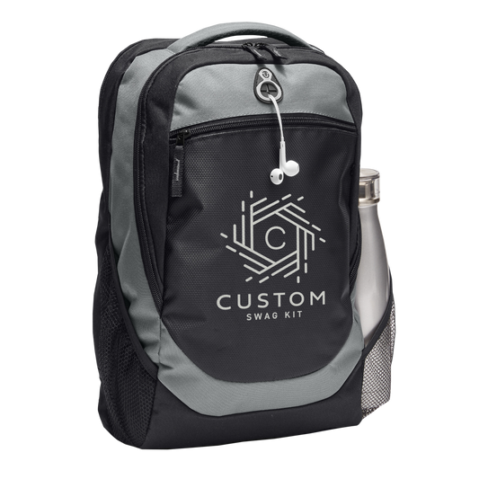 Hashtag Backpack with Back Access Laptop Compartment - Blue Reflex
