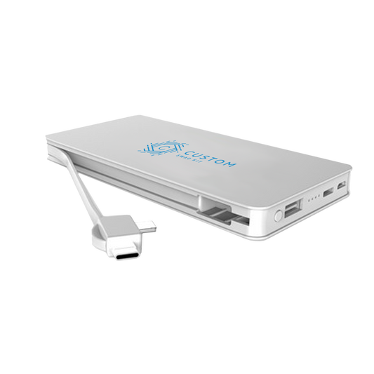 The Trio Power Bank Wireless Charging Pad with 3-in-1 Cable