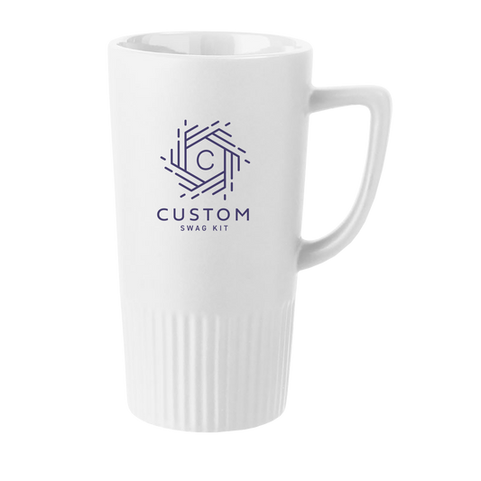 20oz Texture Base Ceramic Mug - White