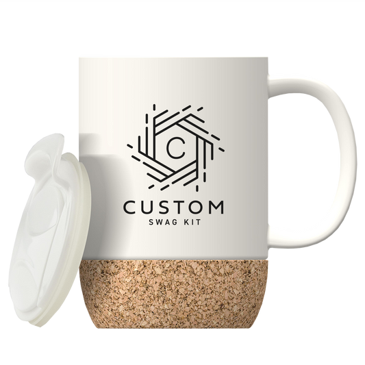 Asobu Cork Ceramic 12oz  Coffee Mug - White