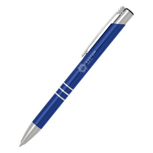 Delane Retractable  Pen - Sapphire Blue